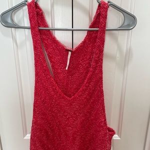 Free People Red Tank Top Style Sweater Size M